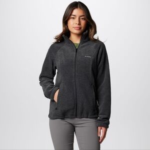 Columbia Charcoal Heather Gray Women's Benton Springs Full Zip Fleece Jacket Med